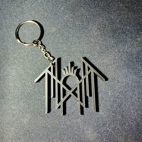 Sleep Sleep Token Band Symbol 3D Printed Keychain - Lightweight Durable Eco-Friendly PLA Plastic High-Resolution Print Perfect Gift for Fans Collectors