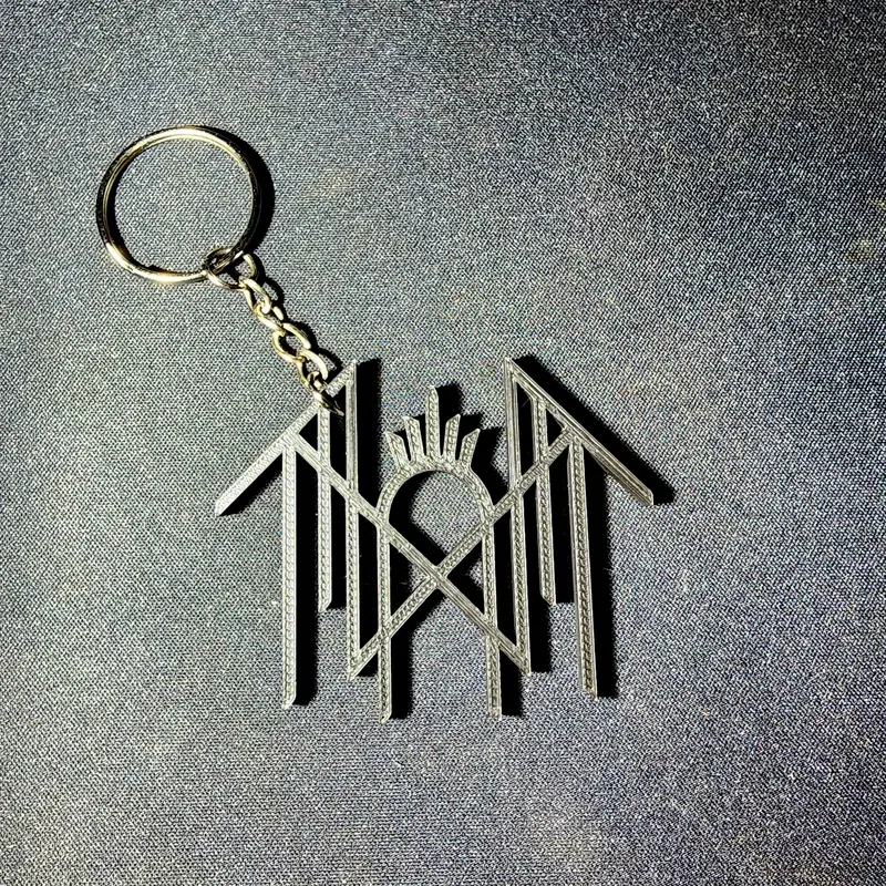 Sleep Sleep Token Band Symbol 3D Printed Keychain - Lightweight Durable Eco-Friendly PLA Plastic High-Resolution Print Perfect Gift for Fans Collectors
