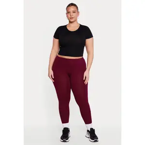 Plus Size Solid Leggings