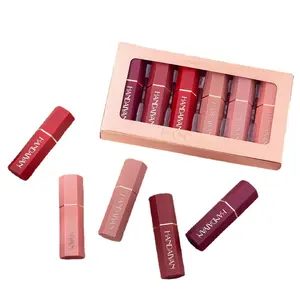6-Piece Matte Lipstick Set, Long-Lasting & Non-Drying, Velvet Finish Lip Makeup Kit for Everyday Wear and Gifting Lipgloss