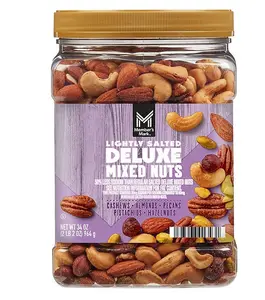 Member's Mark Lightly Salted Deluxe Mixed Nuts 34 oz Organic Cashews Almonds Hazelnuts Pecans Pistachios Protein-Rich Snack US Made