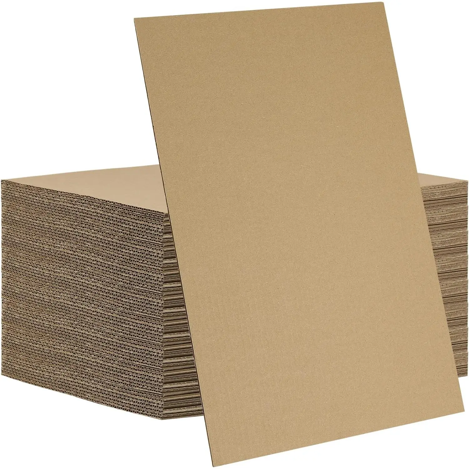 100 count Brown  Corrugated Cardboard Sheets, 8 x 10 Inches, 1/8" Thick, Packing, Mailing, Crafts