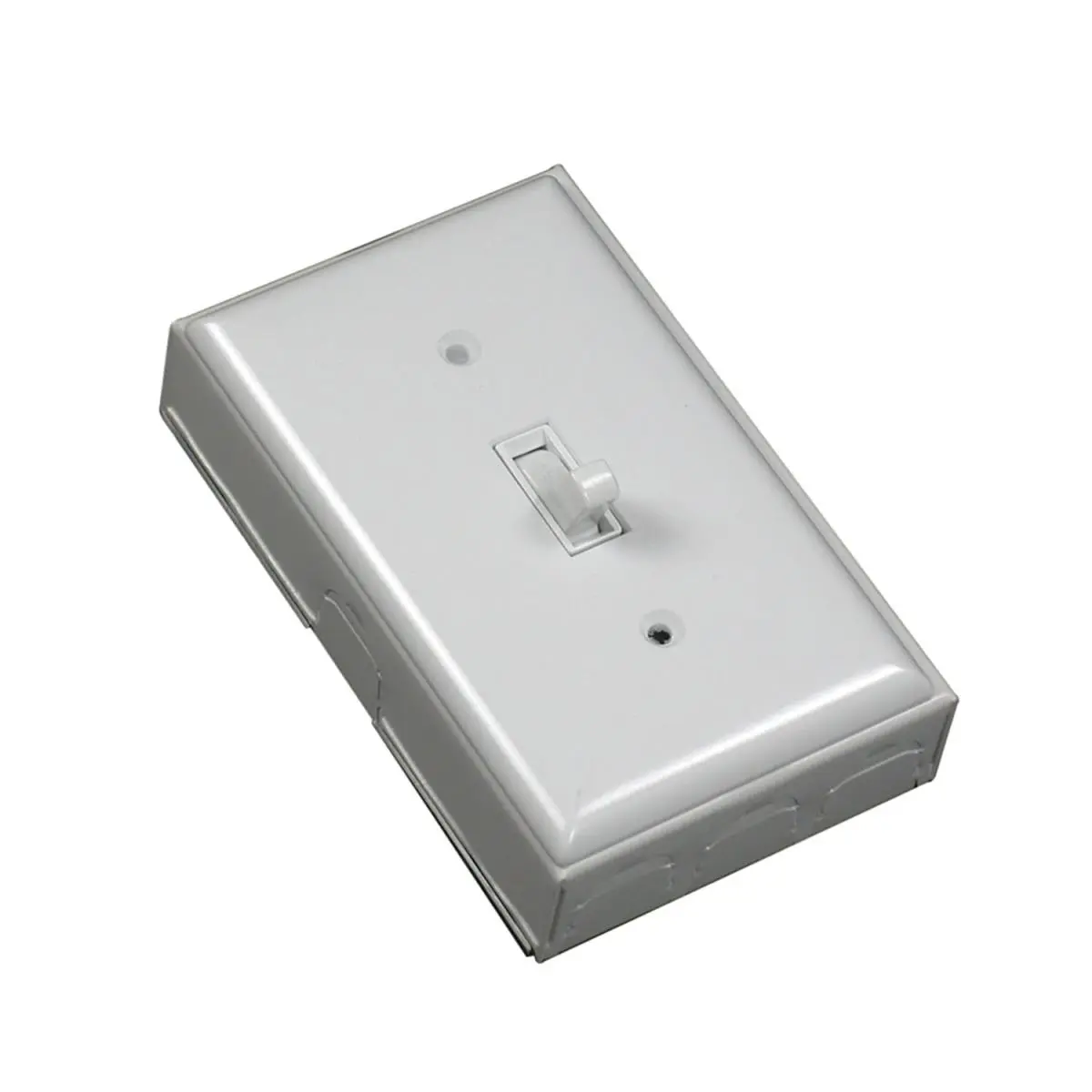 212 MAIN Heavy-Duty Sturdy Metal Raceway Outlet & Switch Combination Box Kit, White, Easy-to-Install Electrical Accessory with Faceplate, Extended Capacity for Home Improvement, Concrete/Brick Wall, Garage Projects