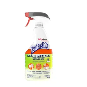 Fantastik SC Johnson Professional Disinfectant Degreaser Spray 32oz, Powerful Kitchen & Bathroom Cleaner, Grease Remover, Multi Surface Cleaner Fresh Scent