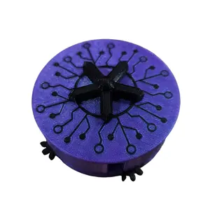 4" 3D Printed Glittery Nebula Purple and Black Storage Case for Small Craft Supplies - Jewelry - Parts and More