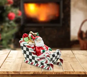 MacKenzie - Childs Holly Jolly Santa in Sleigh