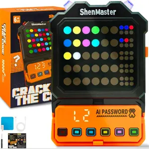 Crack the Code-Electronic Mastermind Game for Kids & Adults, Multiplayer Brain Teaser with Fun Clamp, Ideal Travel Game for Road Trips