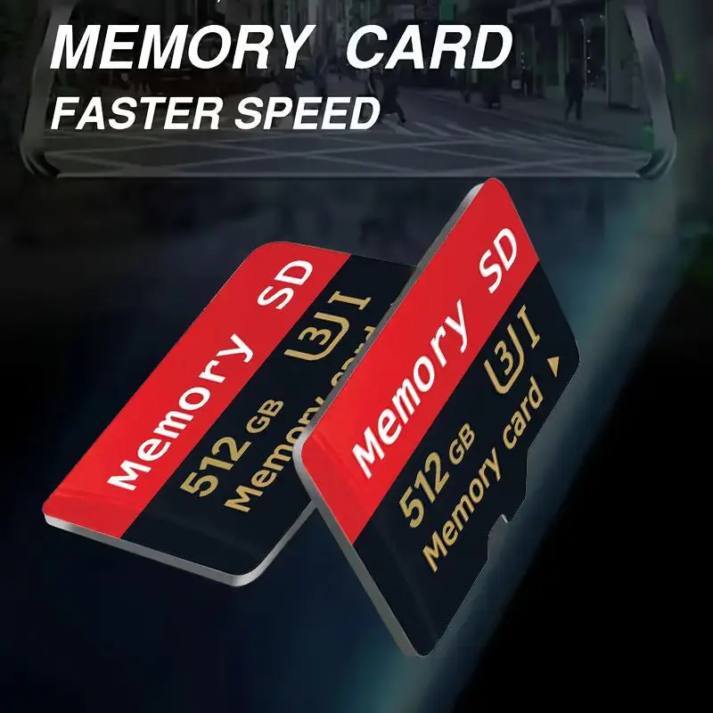 High Speed Flash 512GB Micro SD Memory Card, 1 Count Durable Design Memory Card for Smartphone, Tablet and Camera Storage, High Capacity Accessory Sup