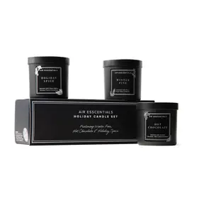 Air Esscentials Holiday Candle Set - Winter Pine, Holiday Spice & Hot Chocolate - 3 x 5oz Candles - Up to 15 Hours Burn Time - Made in the U.S.