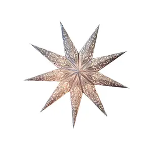 Om Paper Star Lantern - White Ganesha