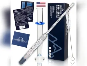 Thermo-Hydrometer ABV Tester Triple Scale American-made Specific Gravity Hydrometer Thermometer KIT