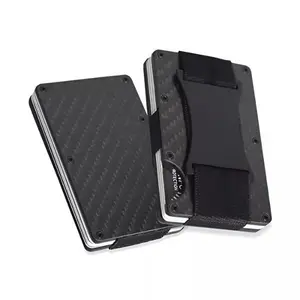 Men's Slim Carbon Fiber RFID Blocking Metal Card Holder Money Clip, Men's Accessories, Ideal Mens Gifts