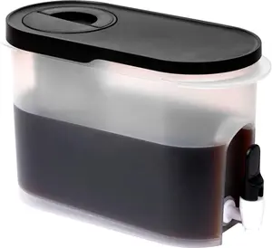 Cold Brew Coffee Maker, 3/4 Gallon Iced Coffee Pitcher with Steel Mesh Filter and Spigot, Black