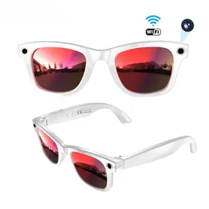 Unisex Adults Wearable Bluetooth Smart Glasses - 8.0MP AI Smart Glasses with Camera, Bluetooth Calling, High-Tech UV Protection Modern Sunglasses