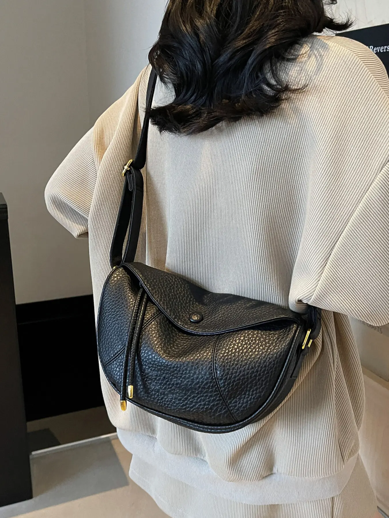 Ladies' Fashionable Retro Style Shoulder Bag, Vintage Shoulder Bag, Casual Trendy Bag, Casual Adjustable Strap Crossbody Bag for Commuting School Shopping, Casual Messenger Bags, Casual Commuter Bag