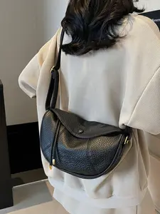 Ladies' Fashionable Retro Style Shoulder Bag, Casual Adjustable Strap Crossbody Bag for Commuting School Shopping, Casual Messenger Bags