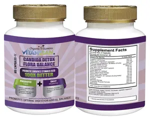 Candida Cleanse 100 Capsules with Oregano Extract, Herbs and Probiotics