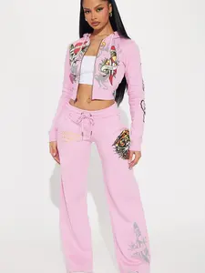 Ed Hardy Tiger Roar Pant - Pink