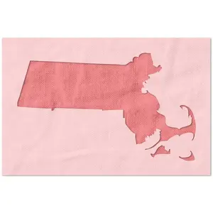 Massachusetts State Outline Stencil