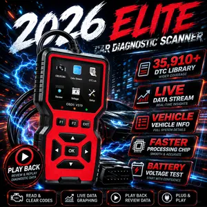 OBD2 Scanner for Trucks & Motorcycles Heavy Duty Engine Diagnostic Tool with Code Reader Reset Live Data Stream I/M Readiness ECU Coding Compatible with 1996+ OBDII/EOBD Vehicles fathersdaygift