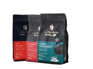 AFRO SHEBA Ethiopian Coffee Trio Bundle - Guji, Yirgacheffe & Blend - Medium Roast - Variety Pack for Coffee Lovers - 3 Unique Flavors
