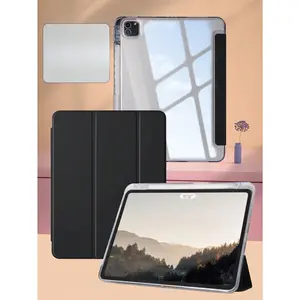 1-Piece Fashionable Tablet Case, Soft Shock-Absorbing Protection, Stand Function/Auto Wake-Up, Available in Three Colors, Compatible with iPad 9.7/10.2/10.9/11/12.9, 10th Generation, Air 11, Air 4/5/6, and Galaxy A7/A8/A9+/S6/S7/S8/S9/S9FE/S10+