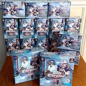 Topps Chrome NFL 2025 Trading Cards (3)  - Officially Licensed Collectible Cards