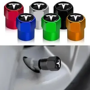 Tesla Wheel Caps / Valve Caps Aluminum