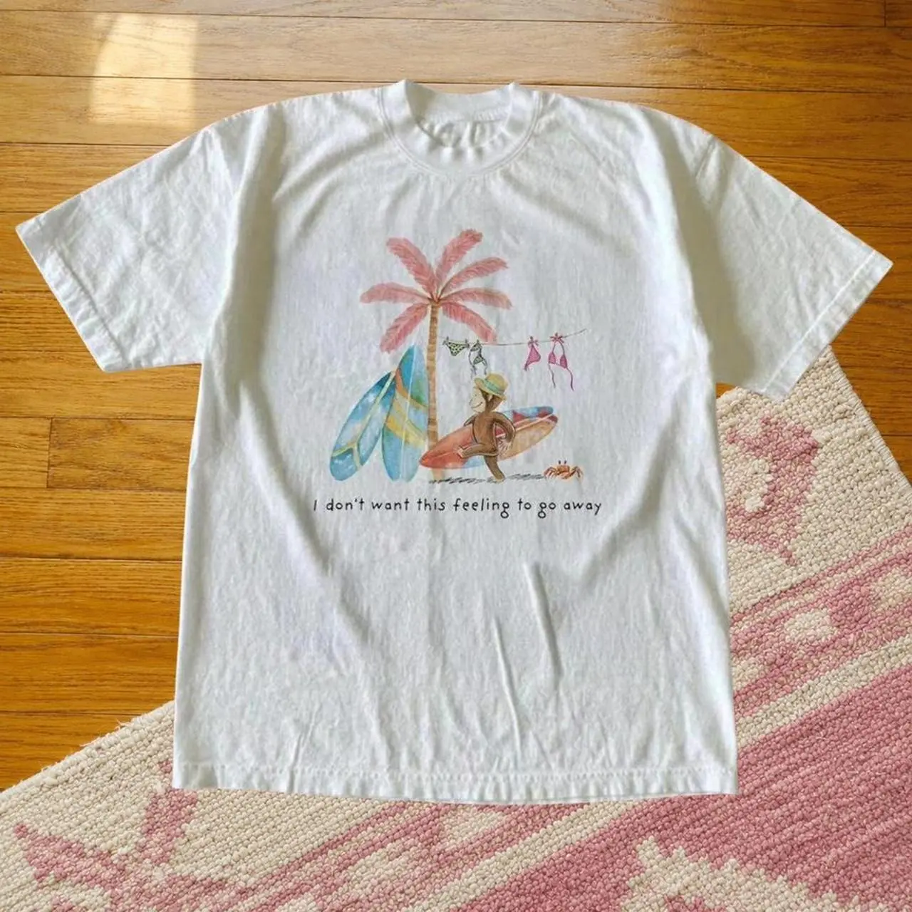 Tropical Surf Shirt, Beach Graphic Tee, Coastal Summer Shirt, Surfboard T Shirt, Vacation Beach Tee, Retro Summer Top, Unisex Graphic Tee Womenswear Tops