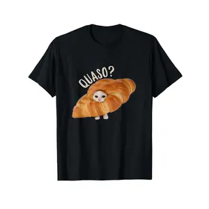 Men'S Tee - Croissant Cat Quaso Design - Trendy Casual Apparel