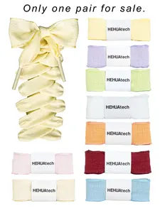 Cute Wavy Laces 2.5cm Wide, Solid Color Plaid Weave Fish Tail Design, Perfect for Casual Sports Shoes, Comfortable and Stylish
