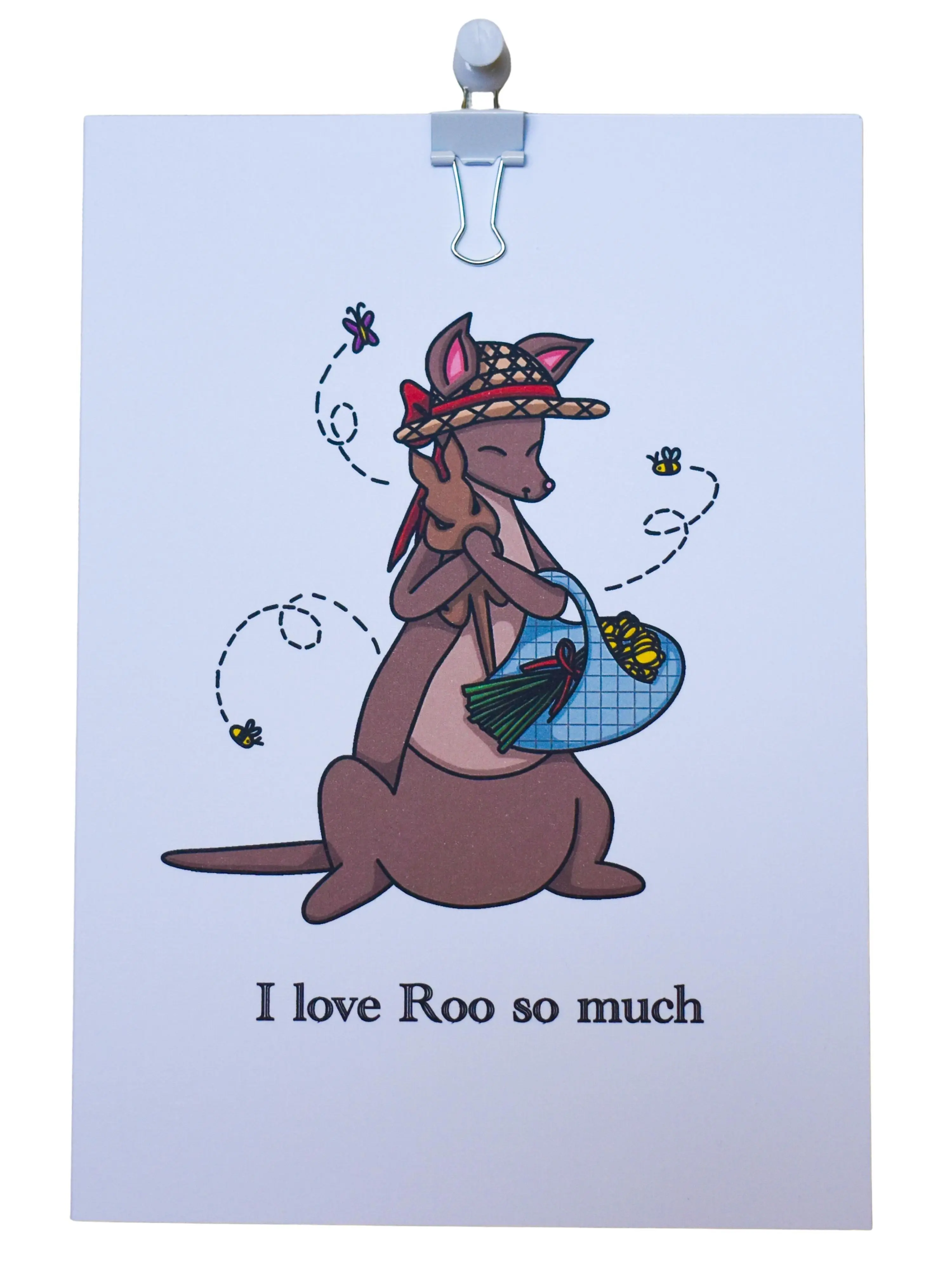 Sweet Kangaroo Love Card – Cheeky Animal Valentine or Anniversary Greeting