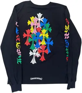 Chrome Hearts Multi Color Cross Cemetery L/S T-shirt Black - Like New