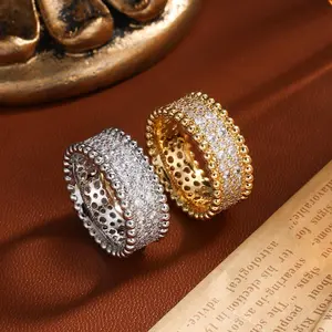 RAKOL New Trendy Micro Paved AAA+ Cubic Zirconia Rings for Women Female Engagement Wedding Dubai Arab Luxury Ring