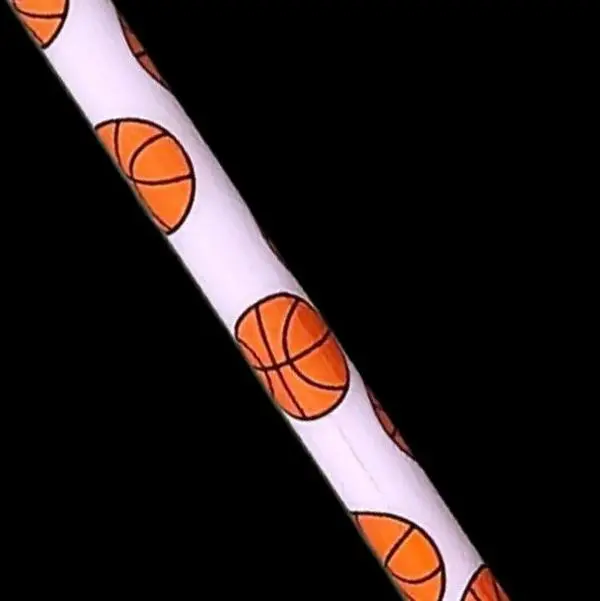 Basketball Print plastic Reusable straw - Single Straw