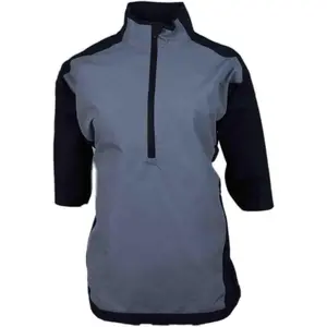 PAGE and TUTTLE Mens Colorblock Short Sleeve Half-Zip Windbreaker Casual Outerwear Casual - Blue