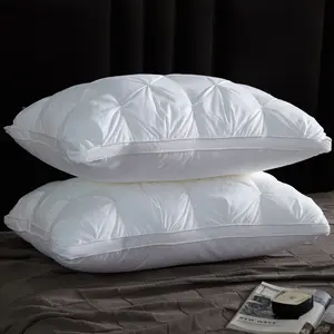 Luxury Pillow Core Five-Star Hotel High-Quality Pillow 3D Pillow Core Washable Single High Pillow Four Seasons Bread Pillow Core Soft and Full Non-Collapsing Polyester Fiber Fabric Neck Support Deep Sleep Pillow