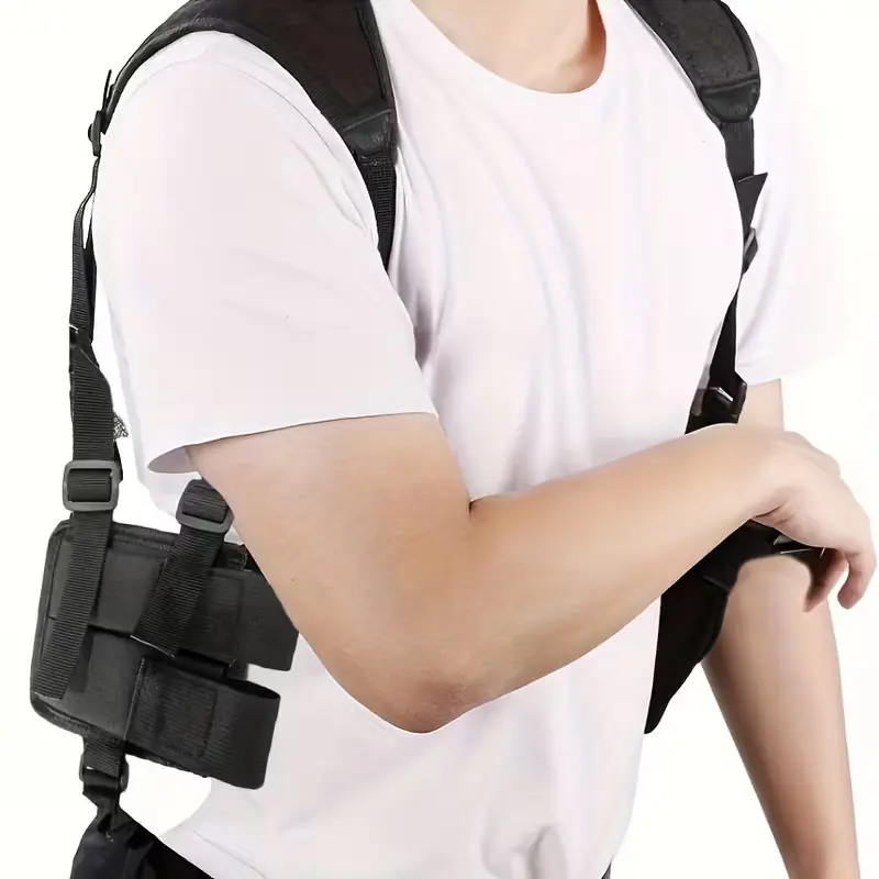 Vertical Tactical Gun Holster - Secure Conceal Carry Portable Gun Accessory, Vest Compatible Hiking Gear for Shoulder Mount, Enhances Your Outdoor Experiences, Hunting Survival Tool, Outdoor Gear, Enhance Your Outdoor Experiences, Tactical Holster