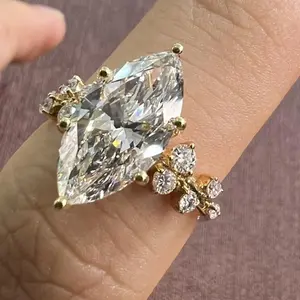 k18 labgrown diamond ring 3.91g 3+0.286ct lf00067
