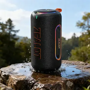 Zealot Portable Waterproof Bluetooth-compatible Speaker, 60w Bass, RGB Lights, 8000mah Long Lasting, TF/USB/aux Support, Home Outdoor Camping Car Party Gym Gift, Outdoor Wireless Speaker