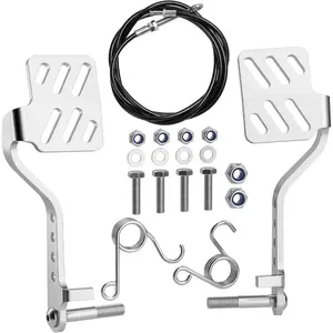 Pedals with Throttle Cable, Brake Throttle Pedal with 71" Cable For 212cc,196cc,6.5hp Kart Racing Drift Trike, Vintage Type, DIY
