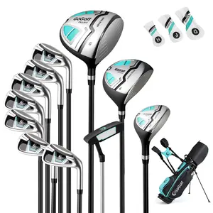 COSTWAY - Women's Complete Golf Clubs and Bag Set Golf Stand Bag-Green
