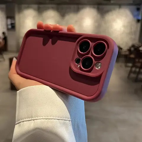 Solid Color Advanced Smartphone Case for iPhone 18Pro Max,17,17Pro Max,17Air,16,15,15Plus,14,14Plus,13,12,11Pro Max - Shockproof Protector with Camera Protection, Accessory Coverage