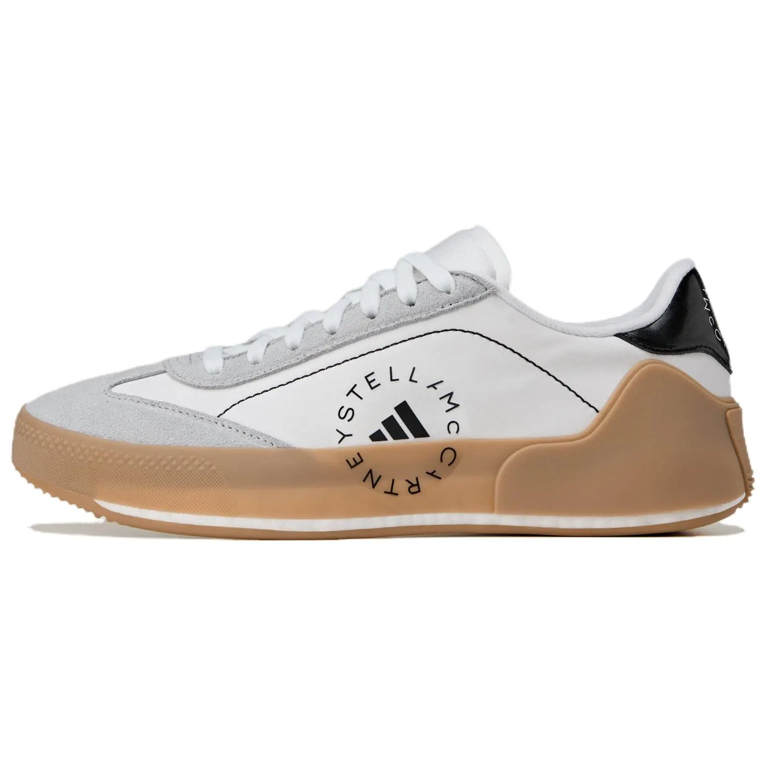 Adidas Stella McCartney X Women's Court Boost White Charcoal Gum' Versatile Comfort Low Top Sneakers IE8768