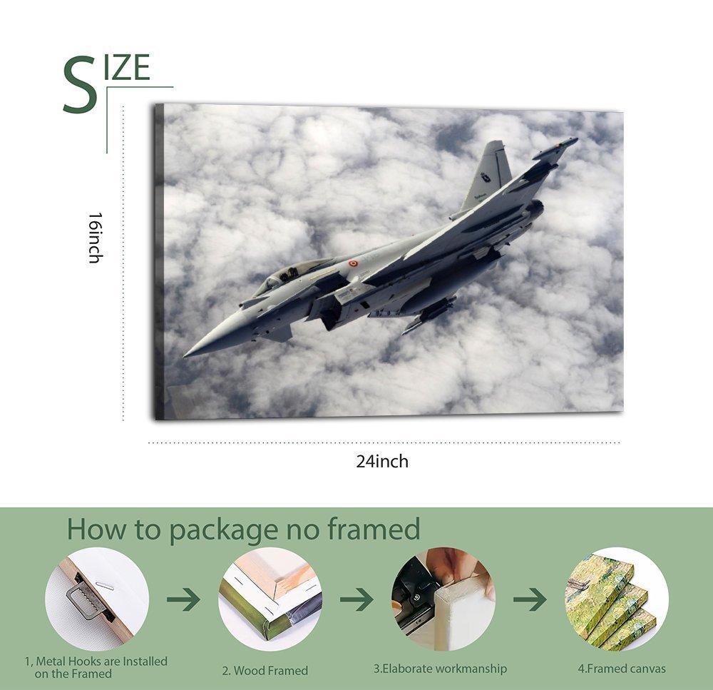 Military Fighter Poster Eurofighter Typhoon Poster Decorative Painting Canvas Wall Art Picture Print Modern Family Bedroom Decor