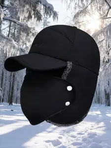 Fashionable Winter Hat with Detachable Face Mask, High Comfort and Warmth, Ideal for Outdoor Sports, Skiing, Skating, Rock Climbing, Cycling
