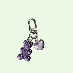 The SnapBliss Gummy Bear and Heart Charm, Purple, Fun Clip-On Charms for Tumbler Cup Bracelets, Personalize Your Drinkware with Unique, Interchangeable Accessories! ideal holiday gift