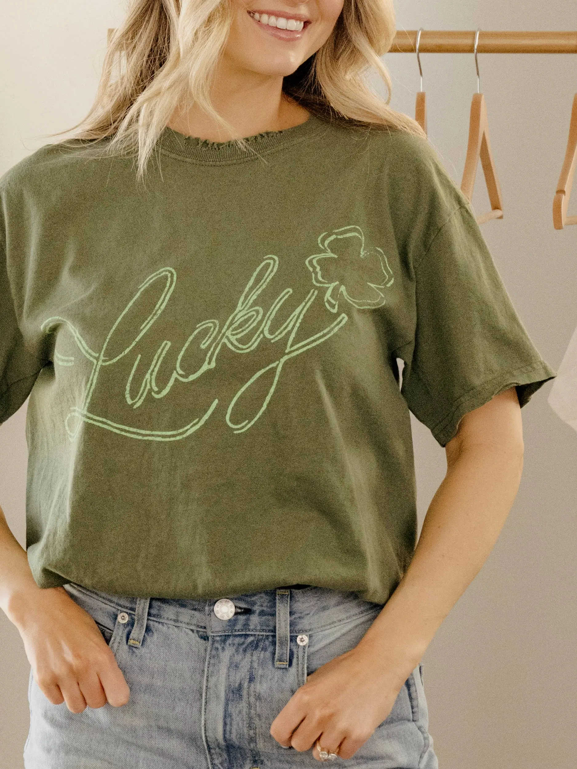 Lucky Thrifted Graphic Tee