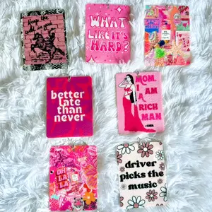 Cute Preppy Pink Car Air Freshener - Perfect for Any Car