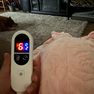 TEHANLD Heated Blanket Electric Throw, GentleSoft Flannel Heating Blanket with 12 Hours Auto-Off and 6 Heating Settings, Machine Washable Sherpa Heated Blanket with Overheating Protection